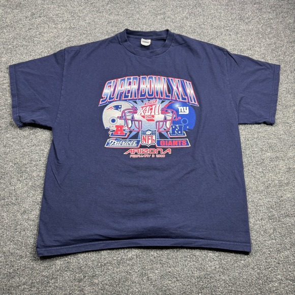 Delta Other - NFL Super Bowl XLII Delta Mens XL Navy Blue Patriots Giants Arizona 2008 Tee